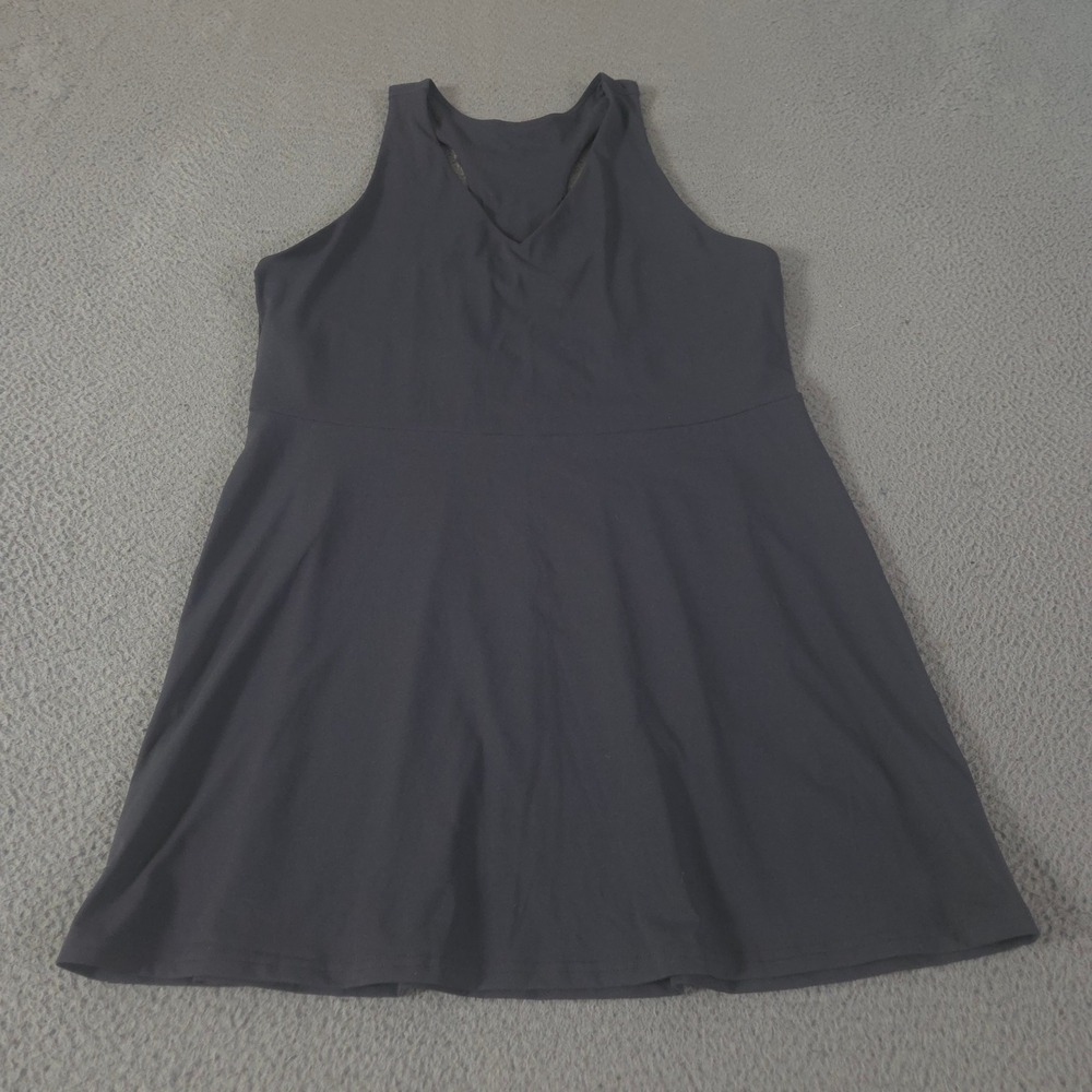 Fabletics Dress Womens XXL Charcoal On-The-Go Built-In Bra Racerback Athletic